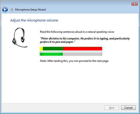 Mic Test Volume